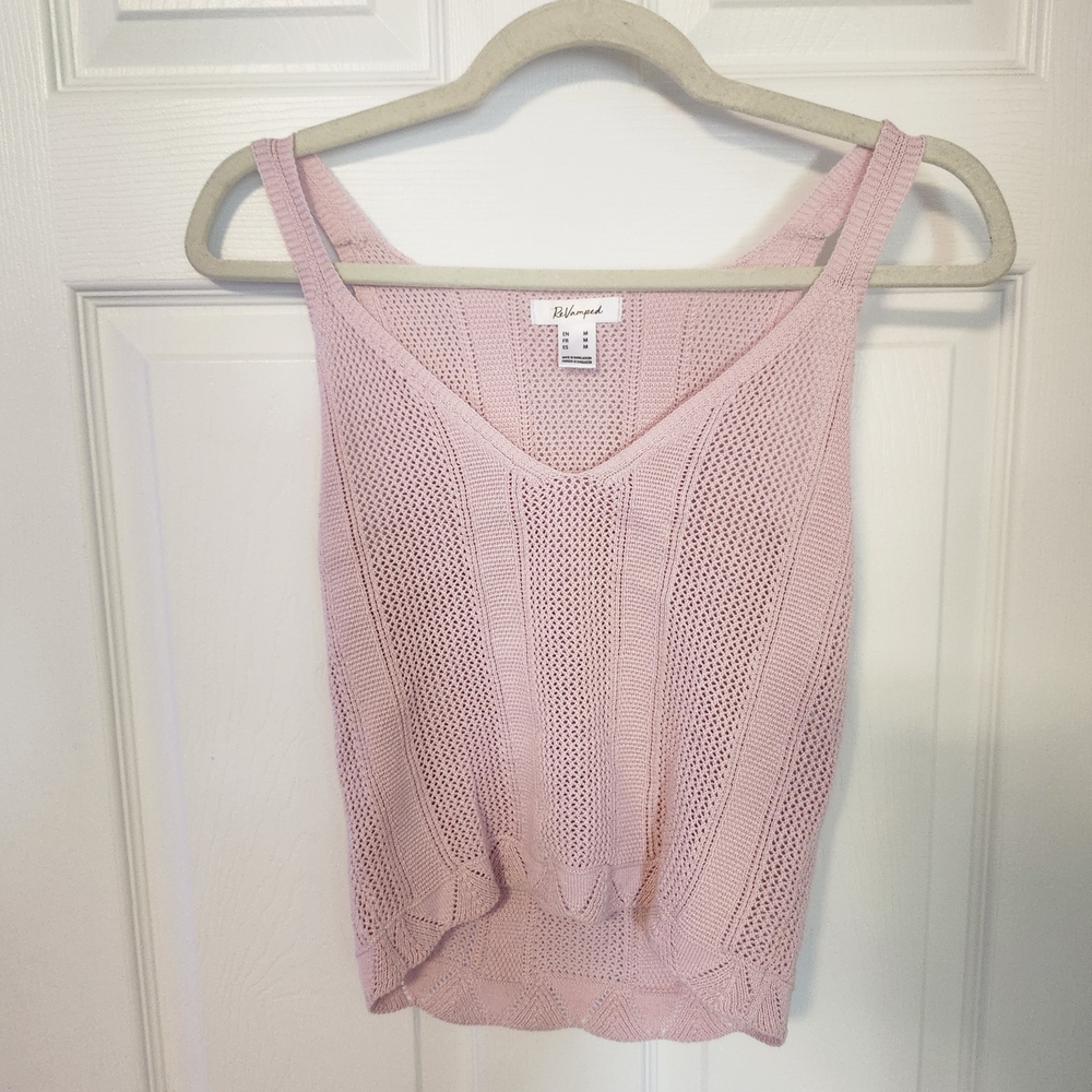 Revamped Blush Pink Knit Tank Top